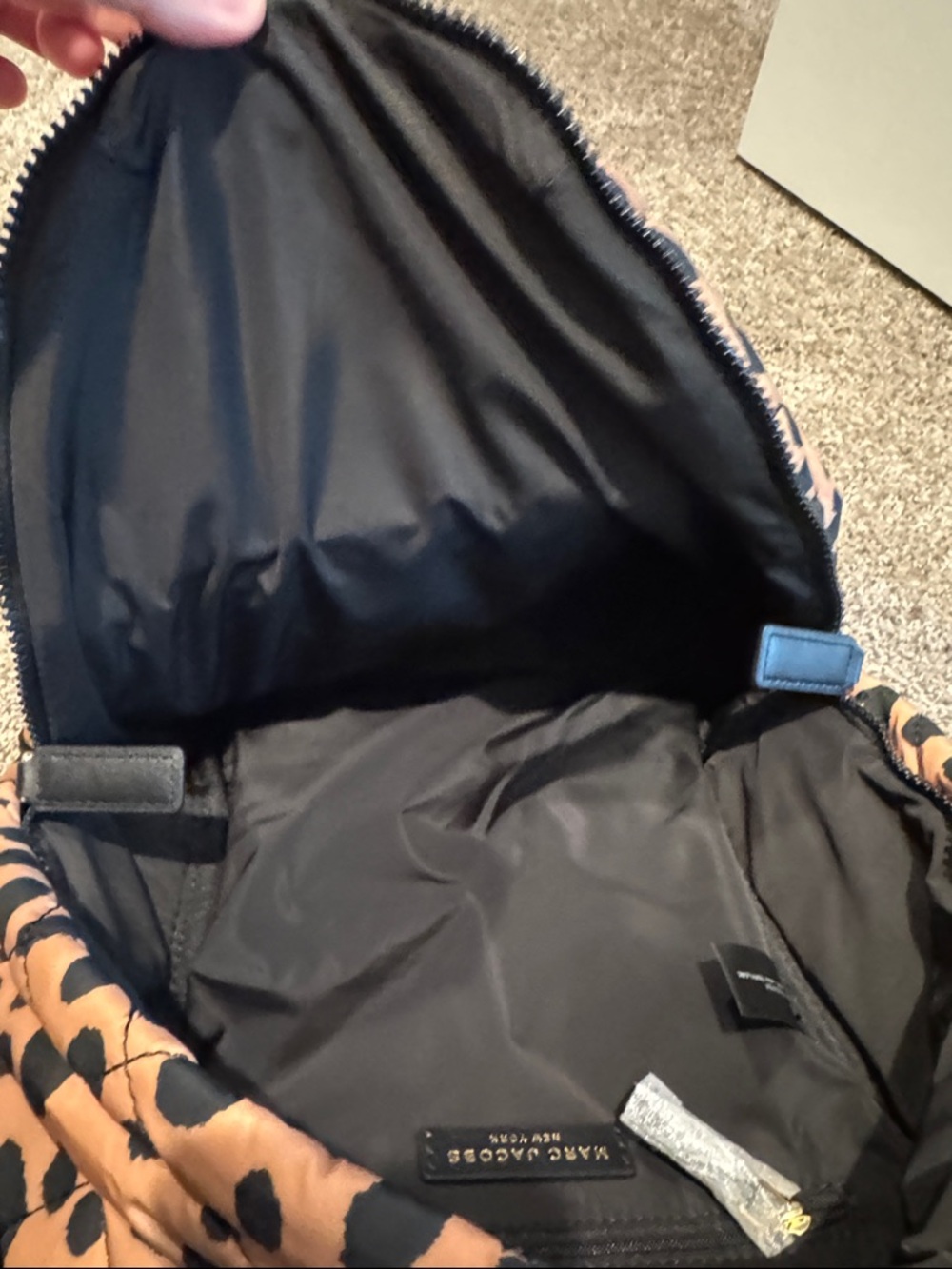 Marc Jacobs Quilted Leopard-Print Backpack in Tan and Black - Picture 2 of 5